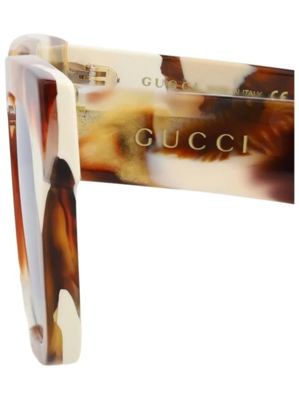 New Gucci Mens Square/Rectangle Havana Havana Blue Fashion Designer Sunglasses